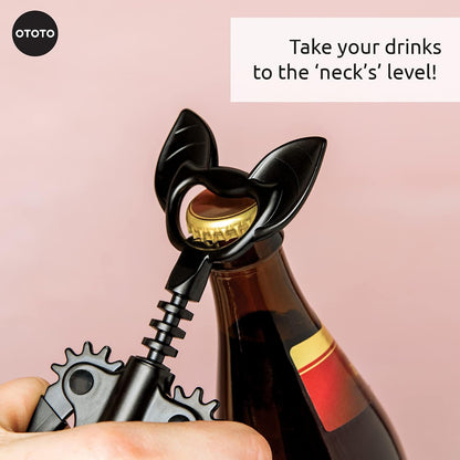 Gothic-Style Vino Spooky Bat 2-in-1 Wine & Beer Opener
