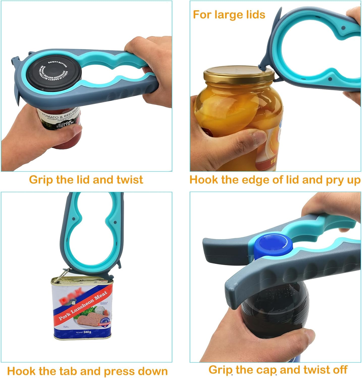 Jar Opener & Bottle Opener for Seniors with Arthritis, Weak Hands