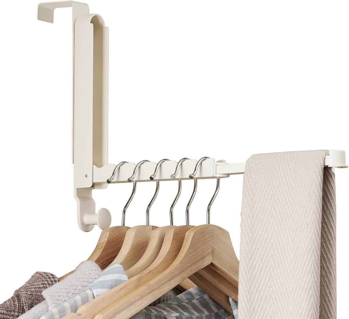 Aluminum Alloy Telescopic Over-the-Door Hook/Hanger