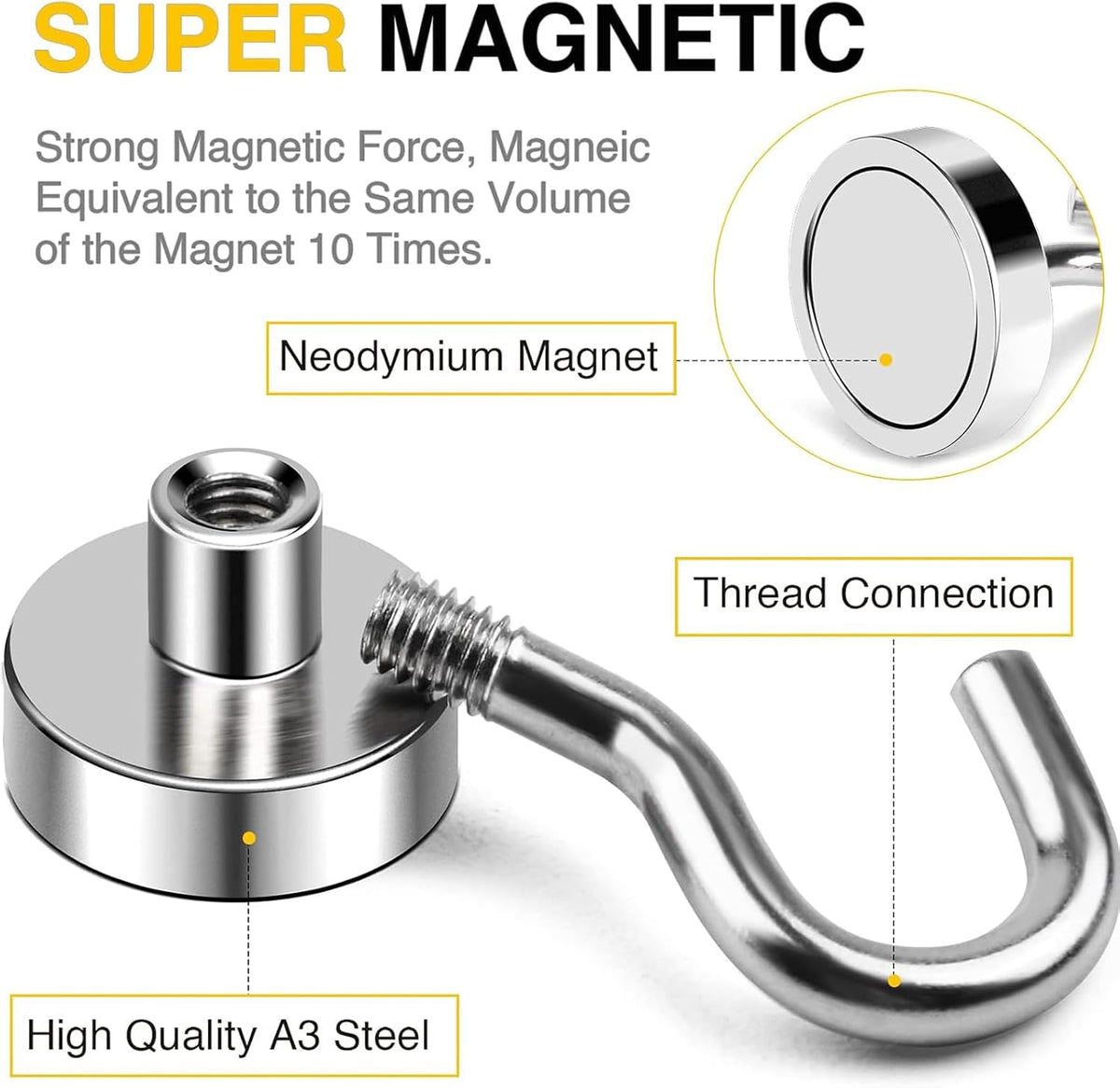 Magnetic Hooks 20pcs 30lbs
