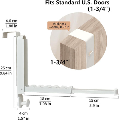 Aluminum Alloy Telescopic Over-the-Door Hook/Hanger