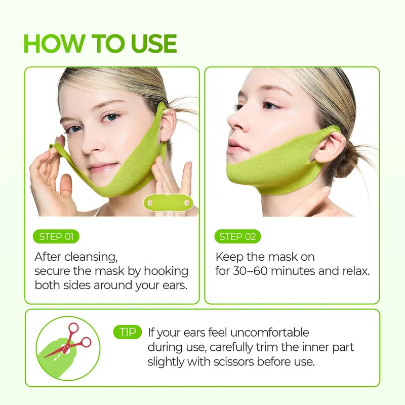 V-LIFTING MEWING BAND with Cactus Cooling Reduce Puffiness & Pore Tightening for Visible Pore Care Skin Repair🎁
