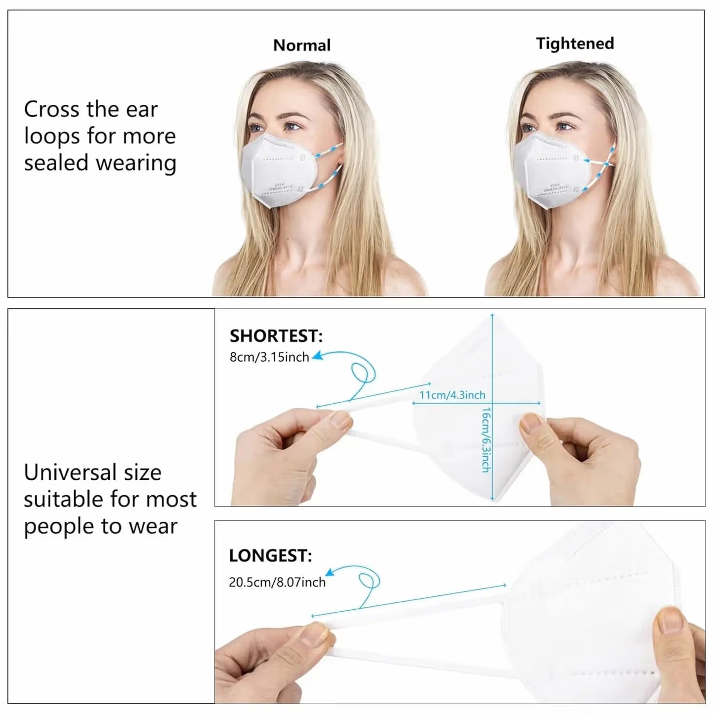 🔥🥇KN95 Mask 🛡️5-layer Breathable Design