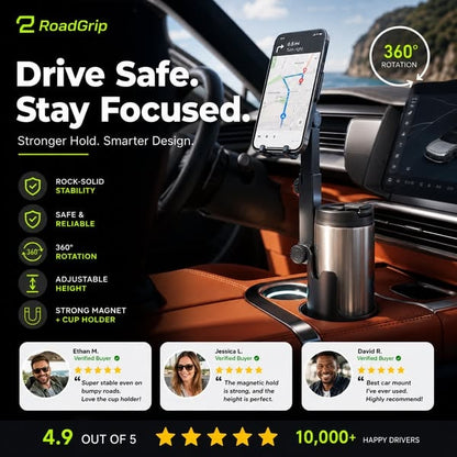 ⭐2026 New Arrival💥HOT SALE🥳🧲Car Cup Holder Phone Mount – 360° Adjustable, Strong N52 Magnet, One-Hand Operation, Fits All Phones, Stable Magnetic & Clamp Models for Safe Driving