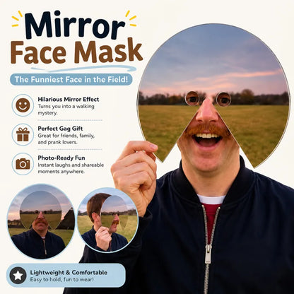 Futuristic Reflective Mirror Mask | Avant-Garde Head-Mounted Photo Prop & Party Headwear