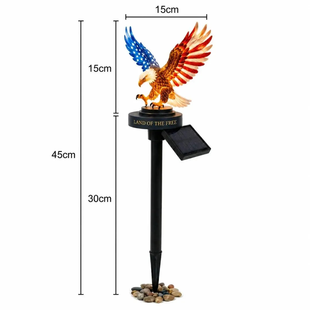 🔥Solar Eagle Garden Light – A Glowing Tribute to American Freedom🔥