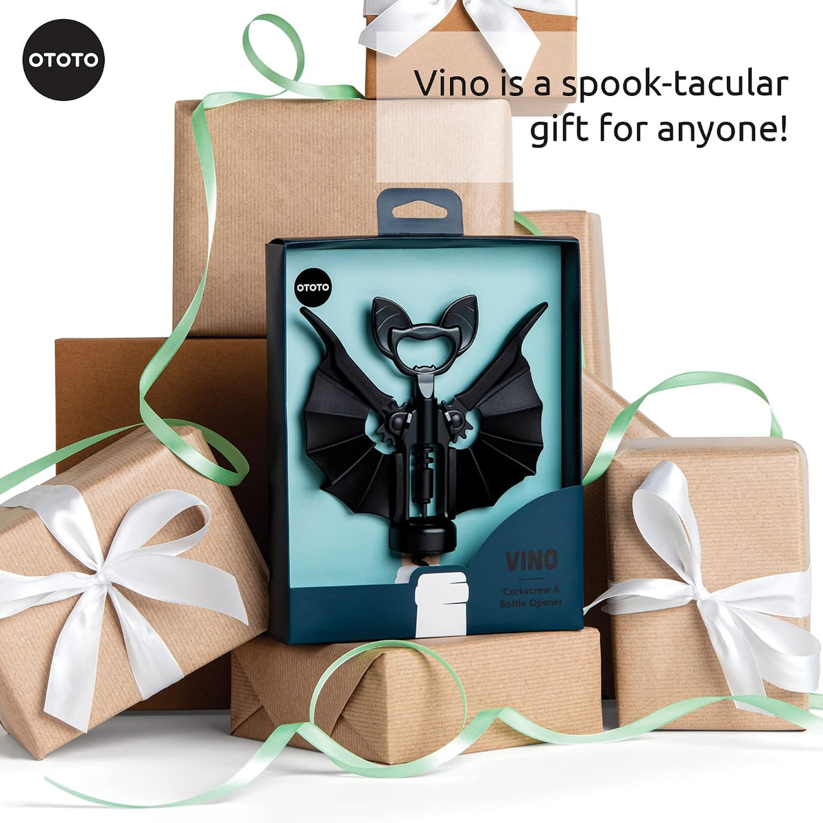 Gothic-Style Vino Spooky Bat 2-in-1 Wine & Beer Opener