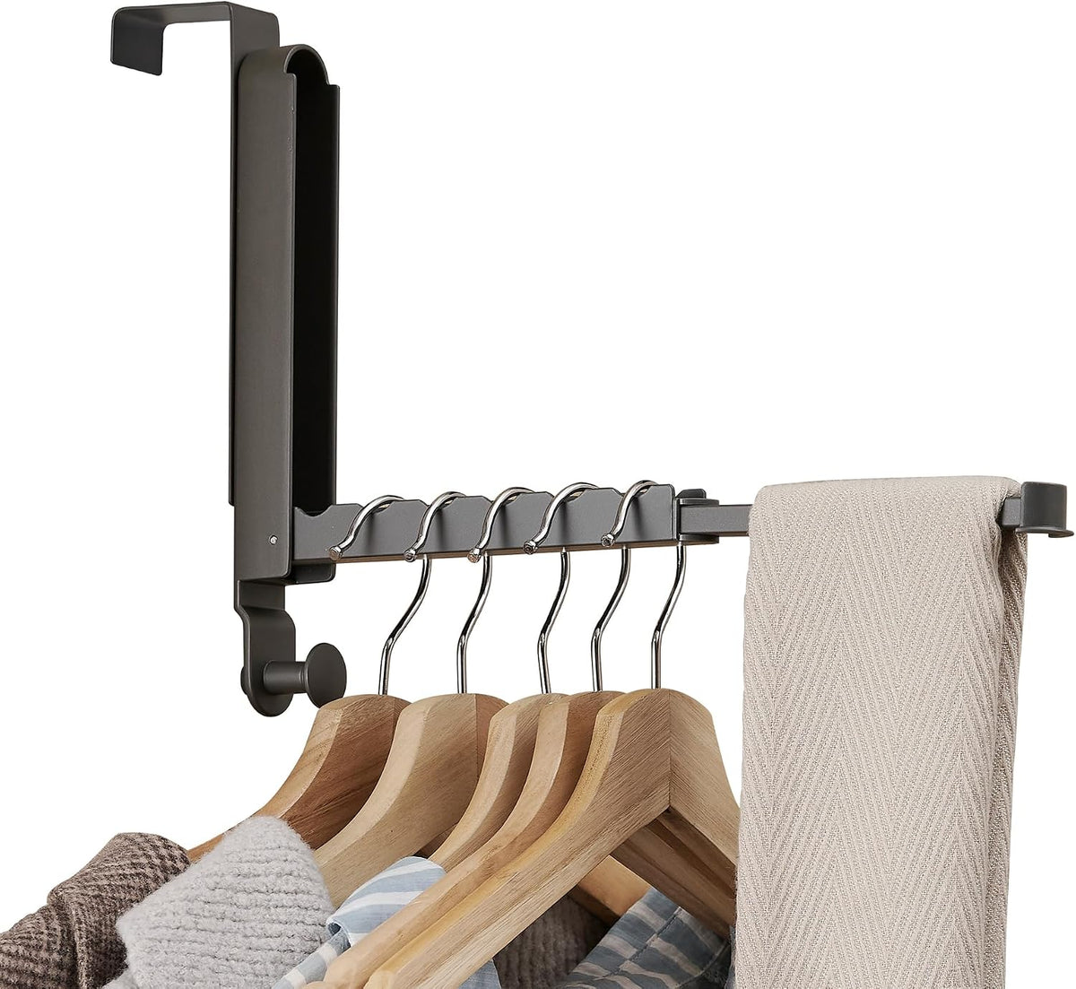Aluminum Alloy Telescopic Over-the-Door Hook/Hanger