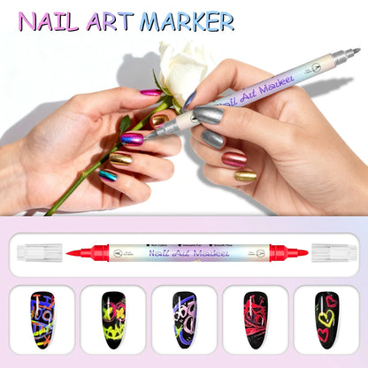 12/24 Colors Nail Art Pens – DIY 3D Markers for Drawing, Dotting & Manicure