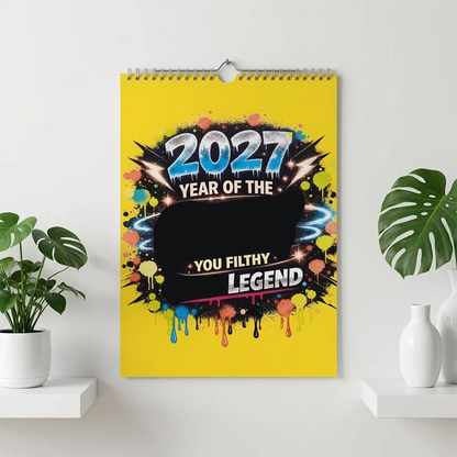 💥Early Bird Sale —🎁2027 Year of the  Wall Calendar – Bold Graffiti Humor Calendar📆🌟