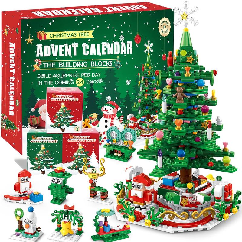🔥LAST DAY 50% OFF - 🎅 24-Day Christmas Building Block Calendar – Holiday Countdown Toy with Daily Surprise Bricks