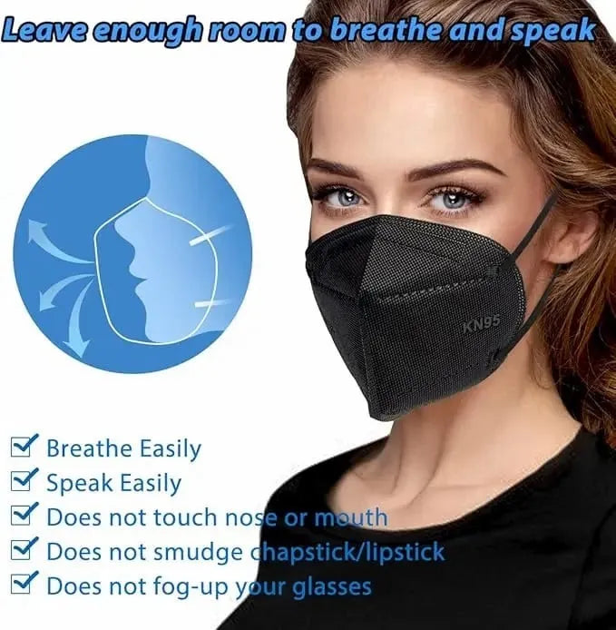 🔥🥇KN95 Mask 🛡️5-layer Breathable Design