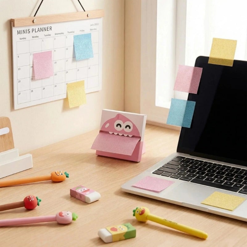 Cute Fruit Monster Pop-Up Sticky Notes