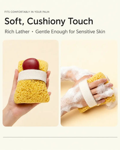 🧽 2-Pack Soft Bath Sponge with Soap Pocket | Quick Foaming Shower Scrub Sponge for Smooth Skin & Daily Body Cleaning ✨