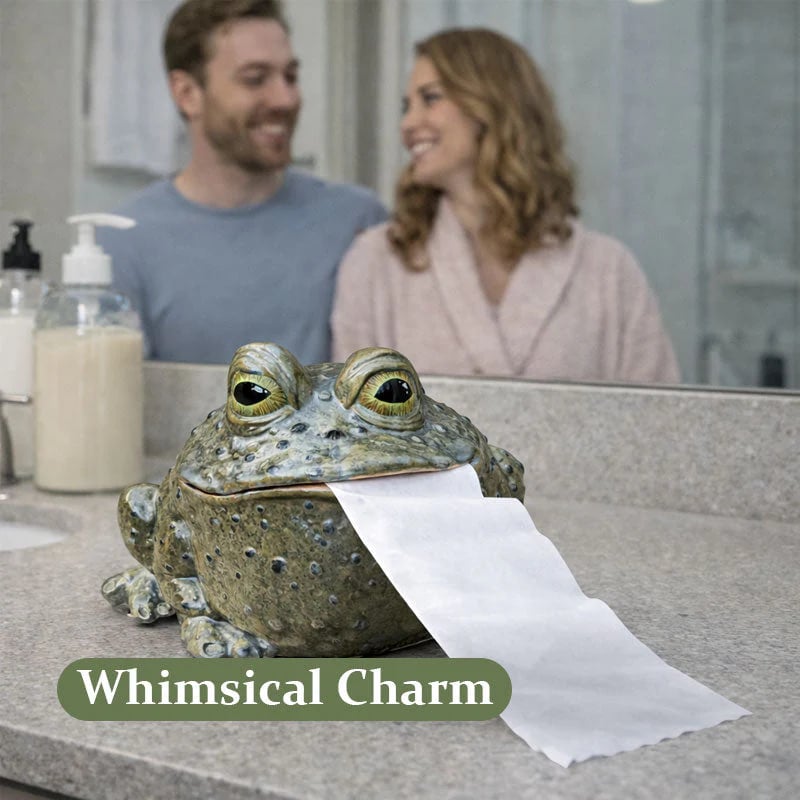 🐸🤪 Whimsical Toad Tissue Box Cover｜Hilarious Home Decor
