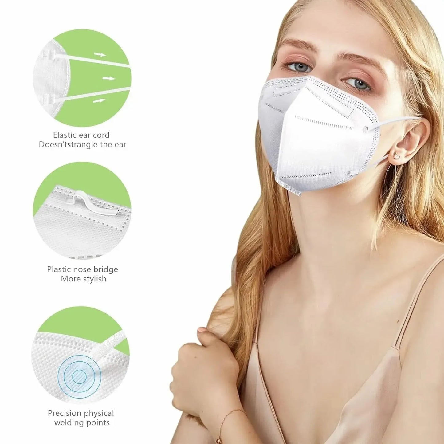 🔥🥇KN95 Mask 🛡️5-layer Breathable Design