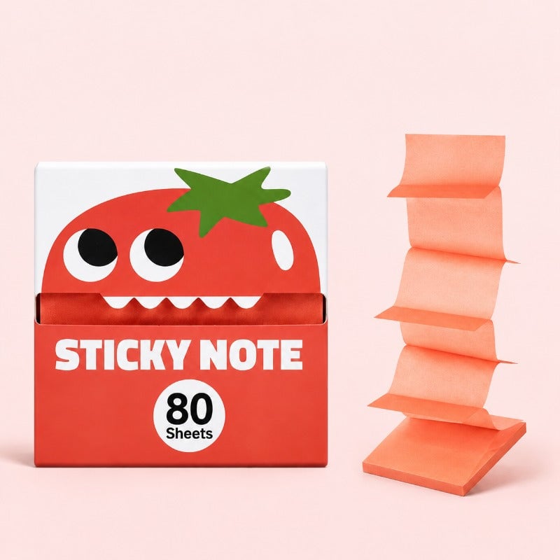 Cute Fruit Monster Pop-Up Sticky Notes