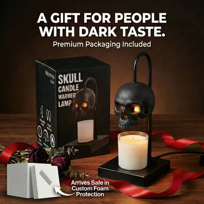 Nomnu Gothic Skull Candle Warmer Lamp | Spooky Halloween Decor & Flame-Free Wax Melter for Home Fragrance 💀🕯️👻