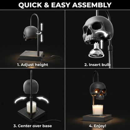 Nomnu Gothic Skull Candle Warmer Lamp | Spooky Halloween Decor & Flame-Free Wax Melter for Home Fragrance 💀🕯️👻