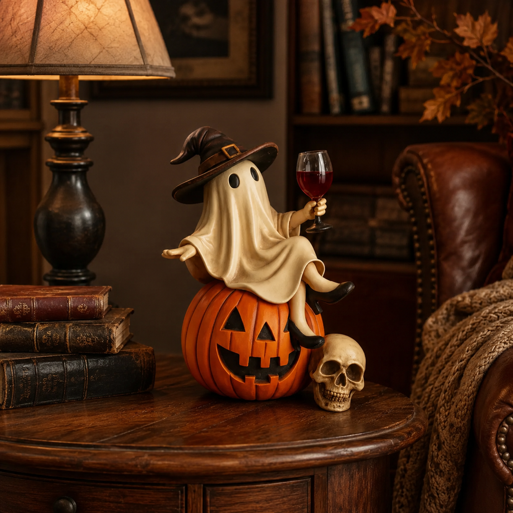 👻 Ghost Character Halloween Decor – Cute Seasonal Tabletop Decoration🍷