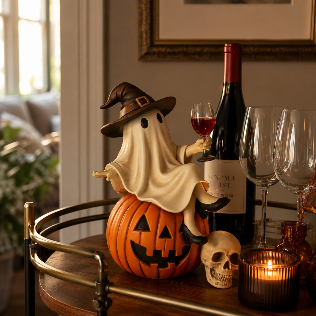 👻 Ghost Character Halloween Decor – Cute Seasonal Tabletop Decoration🍷