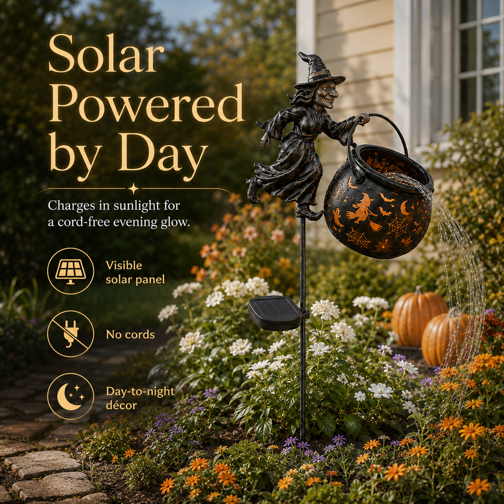 🎃Halloween Witch Cauldron Solar-powered Garden Light