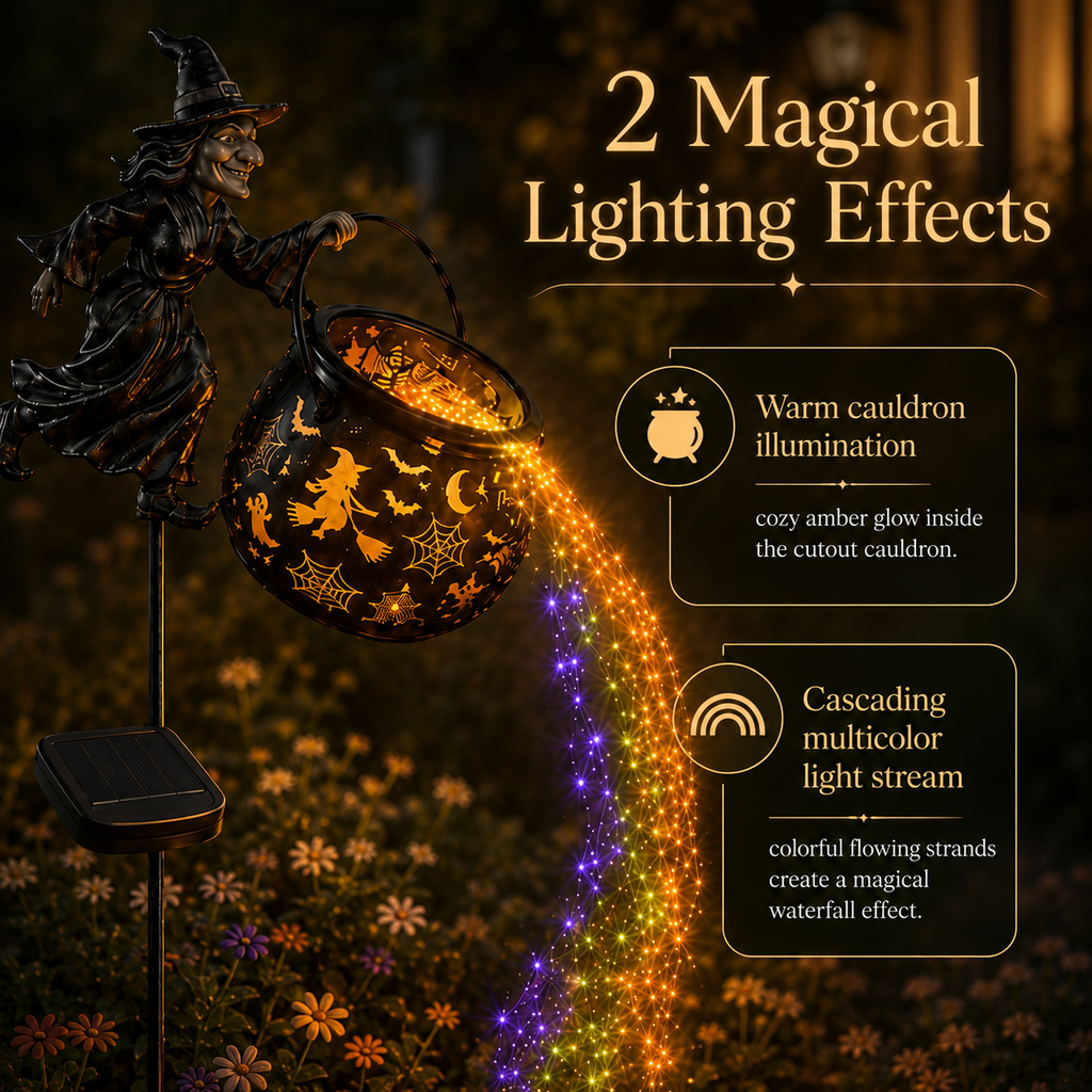 🎃Halloween Witch Cauldron Solar-powered Garden Light