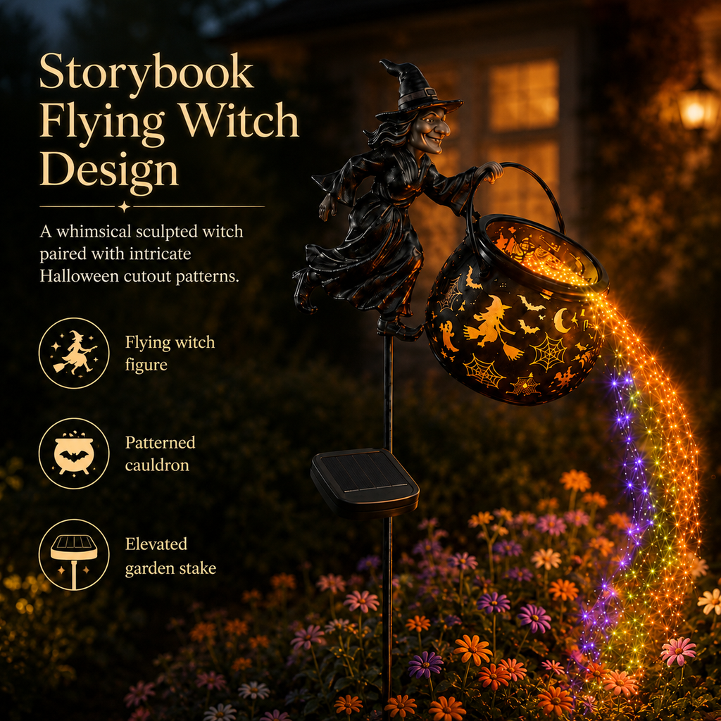 🎃Halloween Witch Cauldron Solar-powered Garden Light