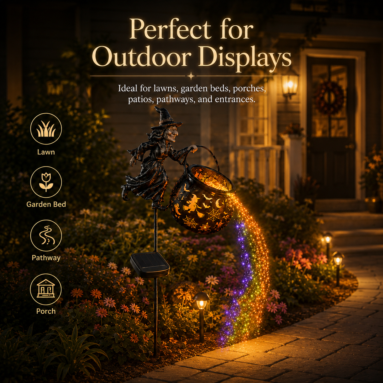 🎃Halloween Witch Cauldron Solar-powered Garden Light