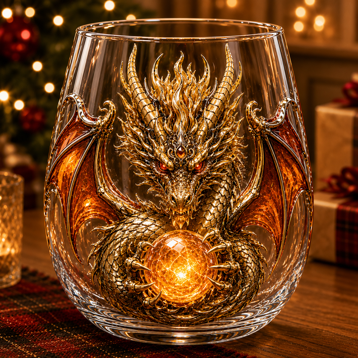 🐉✨ 3D Dragon GlassArt Cup I Luxury Raised FantasyGlassware for Whiskey, HomeBar Decor & Legendary Gifts 🎁