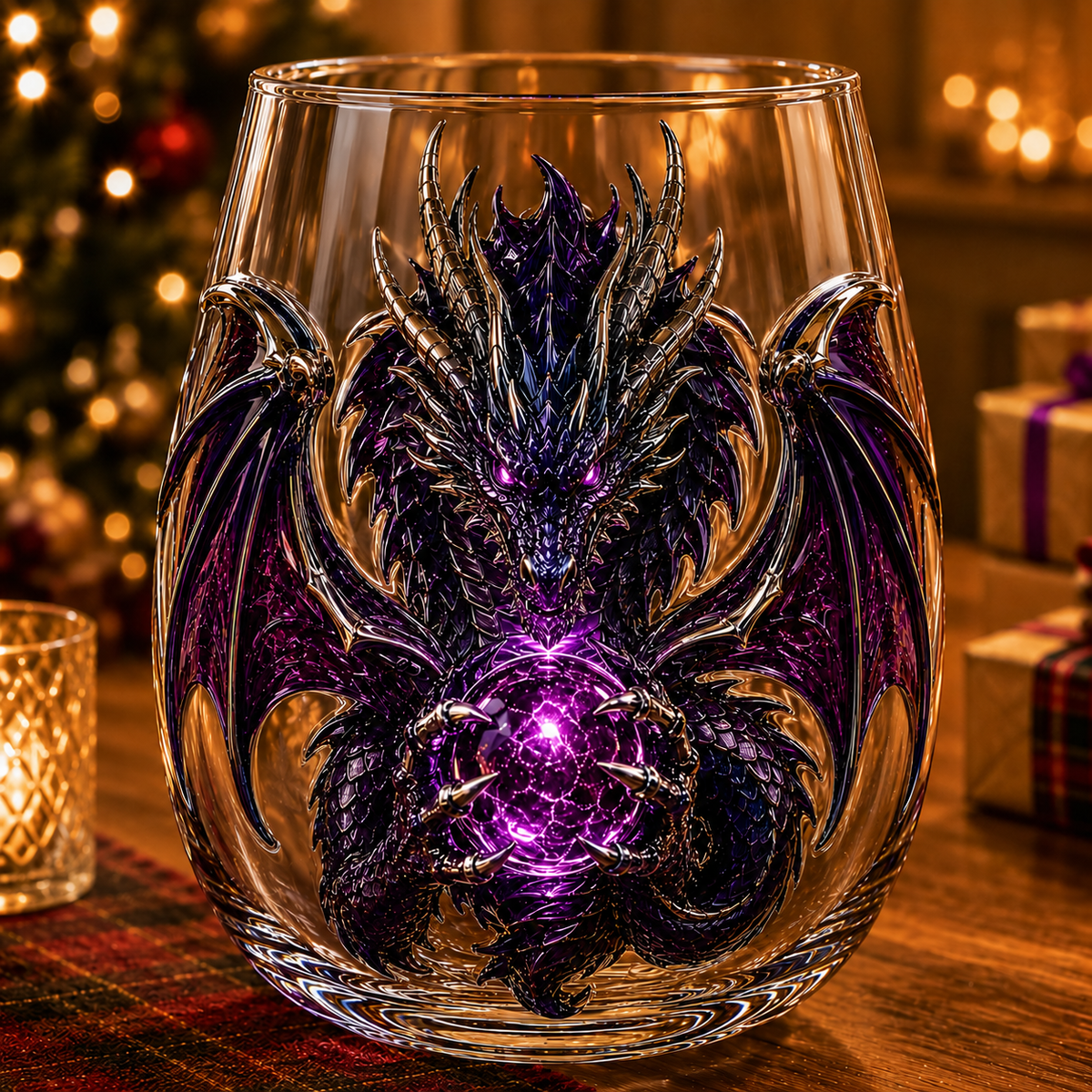 🐉✨ 3D Dragon GlassArt Cup I Luxury Raised FantasyGlassware for Whiskey, HomeBar Decor & Legendary Gifts 🎁