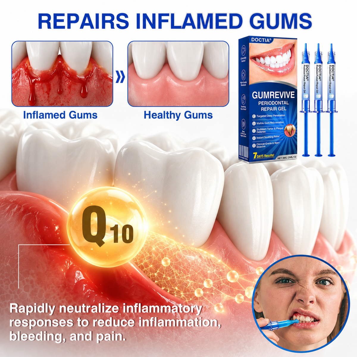 🏅🦷🛡️ DOCTIA® GumRevive Advanced Gum Care & Repair Gel🌞