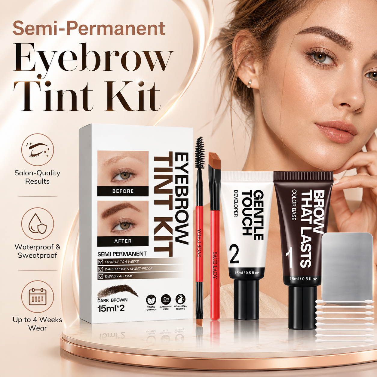 ✨ Semi-Permanent Eyebrow Tint Kit