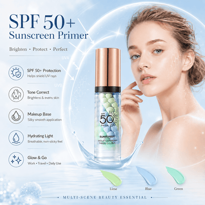 ☀️ SPF 50+ Sunscreen Primer – Glow & Protect ✨