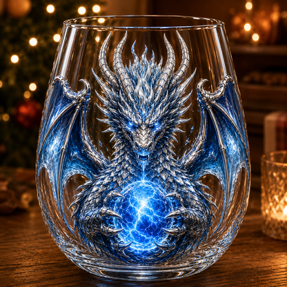 🐉✨ 3D Dragon GlassArt Cup I Luxury Raised FantasyGlassware for Whiskey, HomeBar Decor & Legendary Gifts 🎁