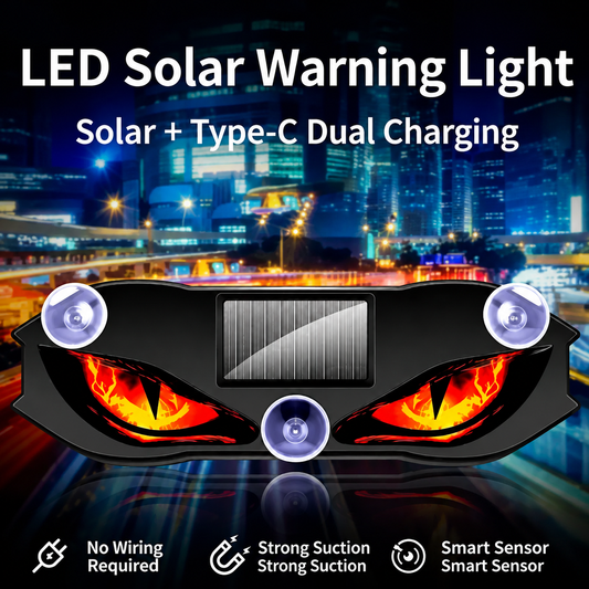 🚗🔆 Solar-Powered LED Car Warning Light – 50% OFF! Solar-powered, weatherproof, automatic activation at dark – for more safety on the roadside. 🔥🛡️