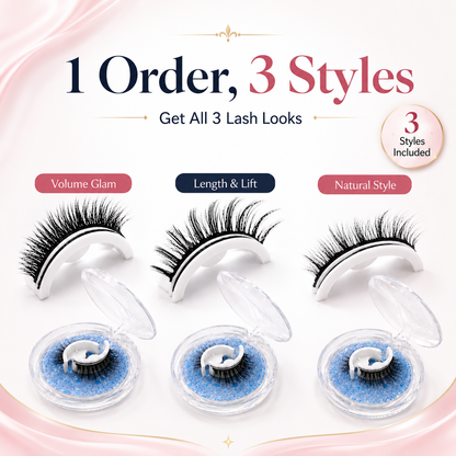 No-Glue Self-Adhesive Reusable Lashes😍