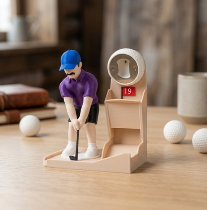 Head Interactive Golf Bottle Opener | Creative Figure Cap Launcher Game for Home Bar & Man Cave Best Gift for Him