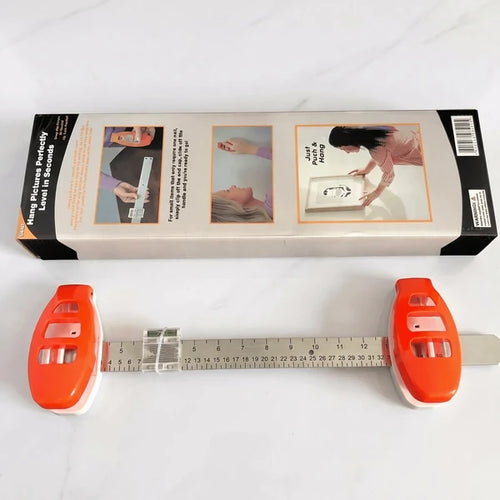 MORTEN – Spirit Level with Measuring Scale for Perfect Picture Hanging – Adjustable Tool for Wall Mounting