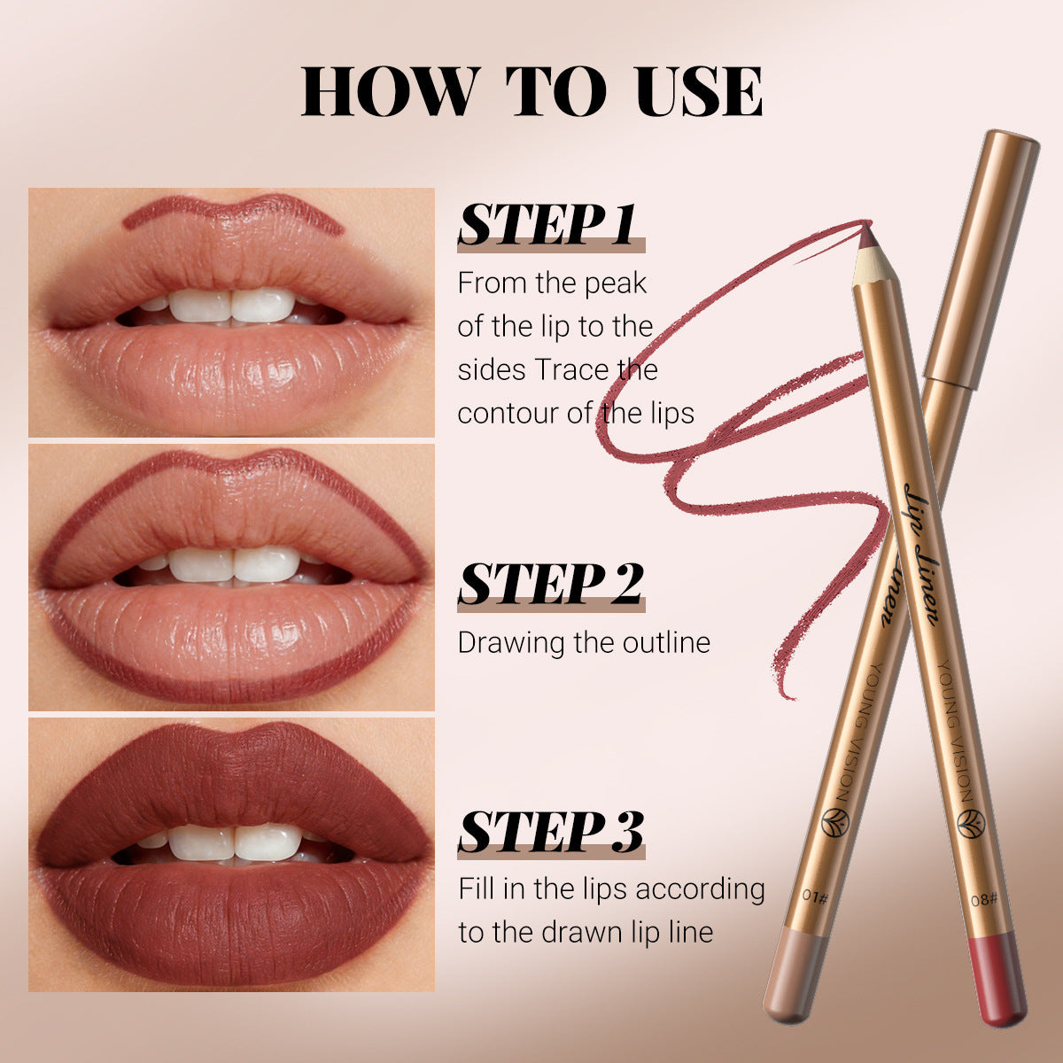 Creamy Long-Lasting Lip Liner Pencil
