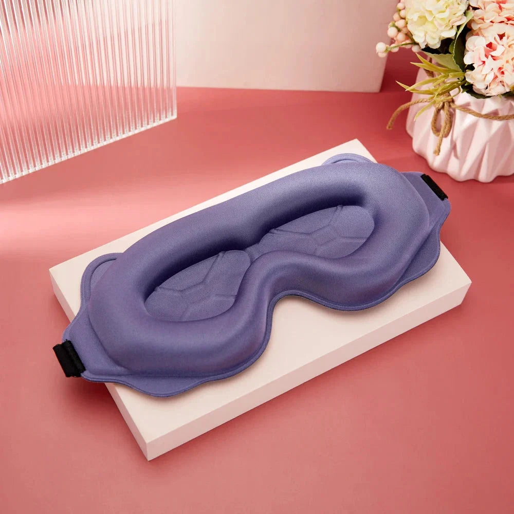 🌙 3D Contoured Sleep Mask for Women & Men | Zero Pressure Memory Foam Eyeshade with 100% Blackout for Travel & Better Sleep ✈️