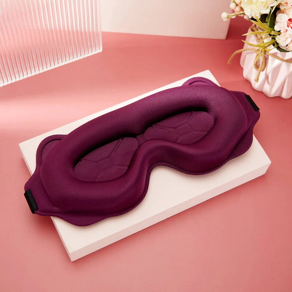 🌙 3D Contoured Sleep Mask for Women & Men | Zero Pressure Memory Foam Eyeshade with 100% Blackout for Travel & Better Sleep ✈️