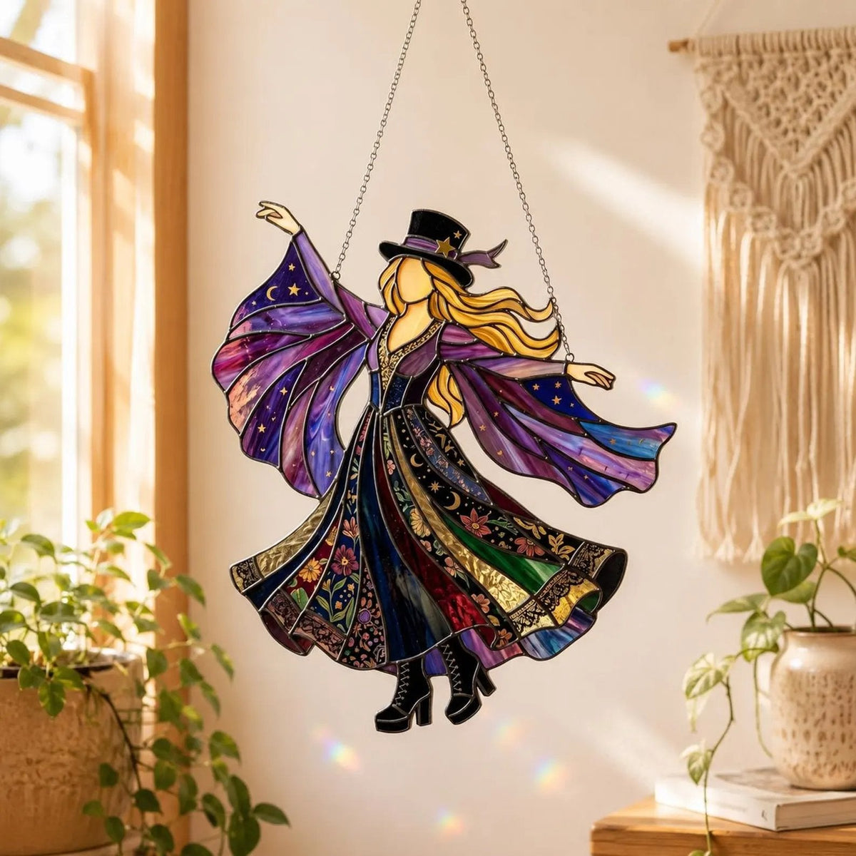 💥💃 Stevie Nicks 🤘 Handmade Spinning Suncatcher Boho Home Decor