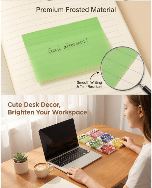 Cute Fruit Monster Pop-Up Sticky Notes