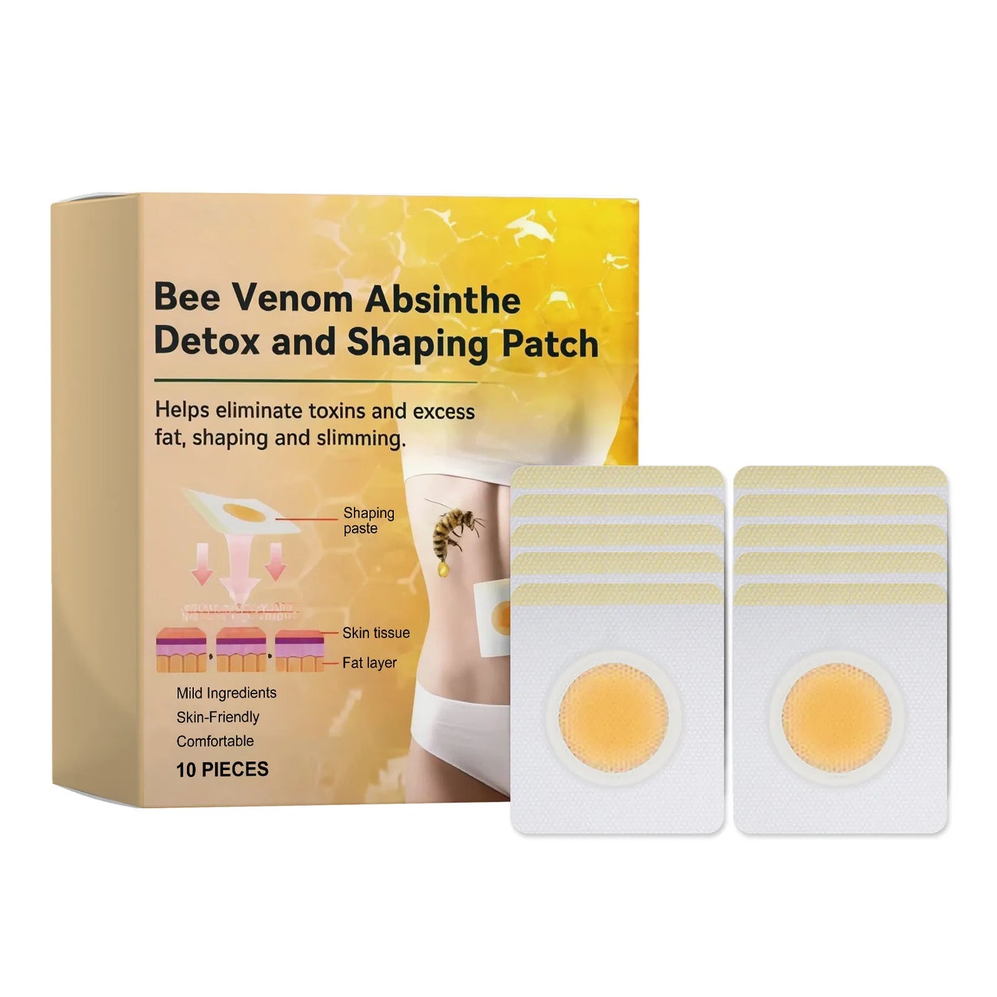 🌿Bee Venom & Mugwort Detox Shaping Patches ⭐Overnight Body Care Stickers