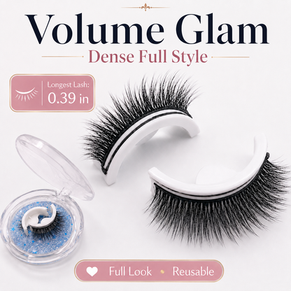 No-Glue Self-Adhesive Reusable Lashes😍
