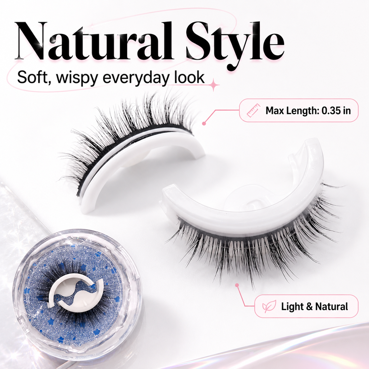 No-Glue Self-Adhesive Reusable Lashes😍