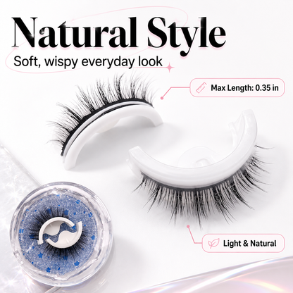 No-Glue Self-Adhesive Reusable Lashes😍