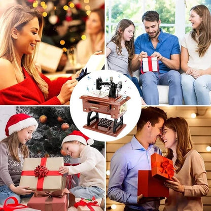🔥Time Limit Sale 49% OFF - Wood Mini Sewing Machine Music Box
