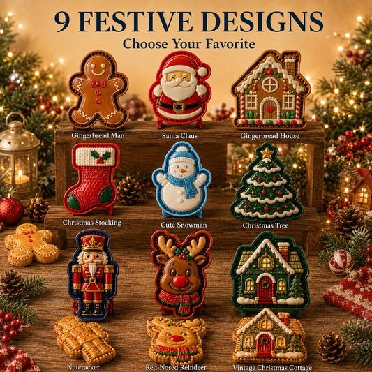 ⏳ Last Day 49% OFF – 🎄 9-Design Christmas Mini Pie Mold Collection 🥧✨